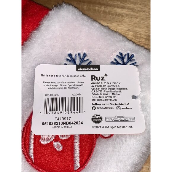 Nickelodeon Paw Patrol Christmas Stocking Chase Marshall Rubble Snowflake Design - Picture 6 of 6